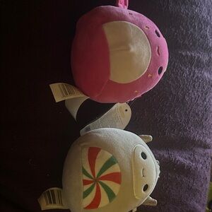 Squishmallows Pink and Cream Plush Set
